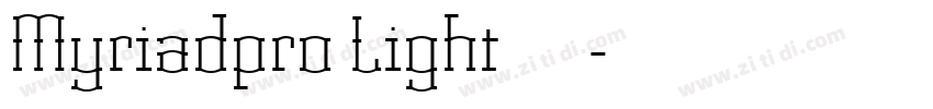 Myriadpro Light 亮体字体转换
